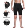 imageRoadbox Boys Compression Shorts with Pockets Youth Performance Athletic Underwear Base Layer for Kids Football RunningBlack