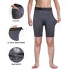 imageRoadbox Boys Compression Shorts with Pockets Youth Performance Athletic Underwear Base Layer for Kids Football RunningMedium Gray
