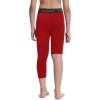 imageRoadbox Boys One Leg Compression Pants 2Pack 34 Athletic Basketball Leggings Youth Sports Baselayer TightsBlack  Tomato Red