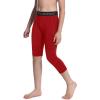 imageRoadbox Boys One Leg Compression Pants 2Pack 34 Athletic Basketball Leggings Youth Sports Baselayer TightsBlack  Tomato Red