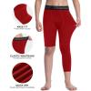 imageRoadbox Boys One Leg Compression Pants 2Pack 34 Athletic Basketball Leggings Youth Sports Baselayer TightsBlack  Tomato Red