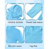 imageRoadbox Boys Rash Guard Hooded Shirt Kids UPF 50 Long Sleeve Hoodie Youth UV Sun Protection Fishing Beach ShirtsLight Blue