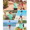 imageRoadbox Boys Rash Guard Hooded Shirt Kids UPF 50 Long Sleeve Hoodie Youth UV Sun Protection Fishing Beach ShirtsLight Green