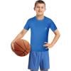 imageRoadbox Boys Youth Compression Shirt  Short Sleeve Undershirt for Kids Quick Dry Athletic Baseball TShirt Base Layer1packroyal Blue