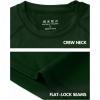imageRoadbox Boys Youth Compression Shirt  Short Sleeve Undershirt for Kids Quick Dry Athletic Baseball TShirt Base Layer2packblackdark Green