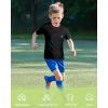 imageRoadbox Boys Youth Compression Shirt  Short Sleeve Undershirt for Kids Quick Dry Athletic Baseball TShirt Base Layer2packblacknavy Blue