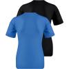 imageRoadbox Boys Youth Compression Shirt  Short Sleeve Undershirt for Kids Quick Dry Athletic Baseball TShirt Base Layer2packblackroyal Blue