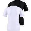 imageRoadbox Boys Youth Compression Shirt  Short Sleeve Undershirt for Kids Quick Dry Athletic Baseball TShirt Base Layer2packblackwhite