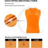 imageRoadbox Boys Youth Sleeveless Compression Shirt Quick Dry Kids Undershirt Athletic Soft Tank Tops Sport Shirts BasketballFluorescent Orange