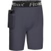 imageRoadbox Boys Compression Shorts with Pockets Youth Performance Athletic Underwear Base Layer for Kids Football RunningMedium Gray