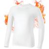 imageRoadbox Boys Compression Thermal Shirt  12 Pack Youth Long Sleeve Fleece Base Layer Undershirts Football BaseballPlain White