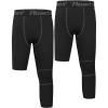 imageRoadbox Boys One Leg Compression Pants 2Pack 34 Athletic Basketball Leggings Youth Sports Baselayer TightsBlackblack