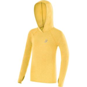 imageRoadbox Boys Rash Guard Hooded Shirt Kids UPF 50 Long Sleeve Hoodie Youth UV Sun Protection Fishing Beach ShirtsYellow