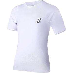 imageRoadbox Boys Youth Compression Shirt  Short Sleeve Undershirt for Kids Quick Dry Athletic Baseball TShirt Base Layer1packwhite