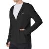 imageMens UPF 50 Sun Shirt Lightweight Moisture Wicking Full Zip Fishing Hoodie Hiking Jacket with Pockets and ThumbholesBlack