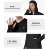 imageMens UPF 50 Sun Shirt Lightweight Moisture Wicking Full Zip Fishing Hoodie Hiking Jacket with Pockets and ThumbholesBlack