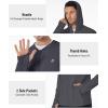 imageMens UPF 50 Sun Shirt Lightweight Moisture Wicking Full Zip Fishing Hoodie Hiking Jacket with Pockets and ThumbholesDark Gray