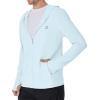 imageMens UPF 50 Sun Shirt Lightweight Moisture Wicking Full Zip Fishing Hoodie Hiking Jacket with Pockets and ThumbholesLight Blue