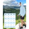 imageMens UPF 50 Sun Shirt Lightweight Moisture Wicking Full Zip Fishing Hoodie Hiking Jacket with Pockets and ThumbholesLight Blue