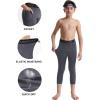 imageRoadbox 34 Boys Compression Pants  Youth Kids Running Leggings Sports Tights for Football Basketball Baseball34 Blackgray