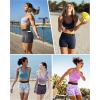 imageRoadbox 4quot Womens Spandex Compression Shorts 3 Pack Volleyball Shorts Athletic Biker Shorts for Workout Running Gym Yoga4blackgraypineapple Banana