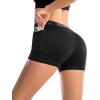 imageRoadbox 4quot Womens Spandex Compression Shorts 3 Pack Volleyball Shorts Athletic Biker Shorts for Workout Running Gym Yoga4pockets Blacklight Greynavy