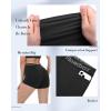 imageRoadbox 4quot Womens Spandex Compression Shorts 3 Pack Volleyball Shorts Athletic Biker Shorts for Workout Running Gym Yoga4pockets Blacklight Greynavy