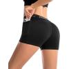 imageRoadbox 5 Womens Volleyball Compression Shorts with Pockets 3 Pack Spandex Workout Athletic Shorts for Running Gym Yoga5pocketsblacklight Graymist Blue