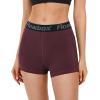 imageRoadbox 5 Womens Volleyball Compression Shorts with Pockets 3 Pack Spandex Workout Athletic Shorts for Running Gym Yoga5pocketsblackpurplered