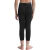 imageRoadbox Boys 34 Compression Leggings Pants Youth Sports Capri Running Tights Kids Basketball Base Layer with PocketsBlack