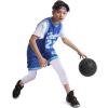 imageRoadbox Boys 34 Compression Leggings Pants Youth Sports Capri Running Tights Kids Basketball Base Layer with PocketsWhite