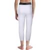 imageRoadbox Boys 34 Compression Leggings Pants Youth Sports Capri Running Tights Kids Basketball Base Layer with PocketsWhite
