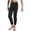 imageRoadbox Boys Compression Pants Youth Athletic Sports Legging with Pocket Base Layer Tights for Kids Running FootballBlackwhite