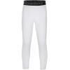 imageRoadbox Boys Compression Pants Youth Athletic Sports Legging with Pocket Base Layer Tights for Kids Running FootballWhite
