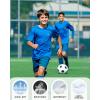 imageRoadbox Boys Compression Shirt Youth Short Sleeve Undershirts for Basketball Baseball Soccer Quick Dry Athletic Base LayerOcean Blue