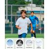 imageRoadbox Boys Compression Shirt Youth Short Sleeve Undershirts for Basketball Baseball Soccer Quick Dry Athletic Base LayerRose Red  White