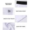 imageRoadbox Boys Compression Shorts Youth Boys Performance Athletic Spandex Underwear Kids Sports Shorts with PocketsWhite