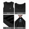 imageRoadbox Boys Compression Tank Tops Kids Athletic Sleeveless Shirts Youth Quick Dry Undershirts for Football Basketball2 Pack Blacklight Gray