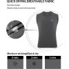 imageRoadbox Boys Compression Tank Tops Youth Sleeveless Shirts Kids Athletic Quick Dry Undershirt Football Basketball T ShirtBgrey