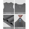 imageRoadbox Boys Compression Tank Tops Youth Sleeveless Shirts Kids Athletic Quick Dry Undershirt Football Basketball T ShirtGrey