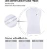 imageRoadbox Boys Compression Tank Tops Youth Sleeveless Shirts Kids Athletic Quick Dry Undershirt Football Basketball T ShirtWhite