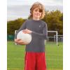imageRoadbox Boys Girls Compression Shirts  Youth Long Sleeve Athletic Undershirt Mock Neck for Football Baseball Basketball1packmedium Gray