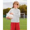 imageRoadbox Boys Girls Compression Shirts  Youth Long Sleeve Athletic Undershirt Mock Neck for Football Baseball Basketball1packwhite