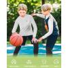 imageRoadbox Boys Girls Compression Shirts  Youth Long Sleeve Athletic Undershirt Mock Neck for Football Baseball Basketball1packwhite