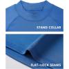 imageRoadbox Boys Girls Compression Shirts  Youth Long Sleeve Athletic Undershirt Mock Neck for Football Baseball Basketball2packblackroyal Blue
