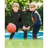imageRoadbox Boys Girls Compression Shirts  Youth Long Sleeve Athletic Undershirt Mock Neck for Football Baseball Basketball2packblackwhite