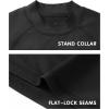 imageRoadbox Boys Girls Compression Shirts  Youth Long Sleeve Athletic Undershirt Mock Neck for Football Baseball Basketball2packblackwhite