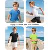 imageRoadbox Boys Rash Guard Short Sleeve Swim Shirt UPF 50 UV Water Shirts for Kids Surf Fishing Sun Protection RashguardRed