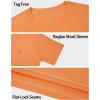 imageRoadbox Boys Rash Guard Swim Shirt UPF 50 Sun Protection Short Sleeve Quick Dry Rashguard Water Shirt for Kids2packmedium Blue  Electric Orange