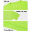 imageRoadbox Boys Rash Guard Swim Shirt UPF 50 Sun Protection Short Sleeve Quick Dry Rashguard Water Shirt for KidsLime Green
